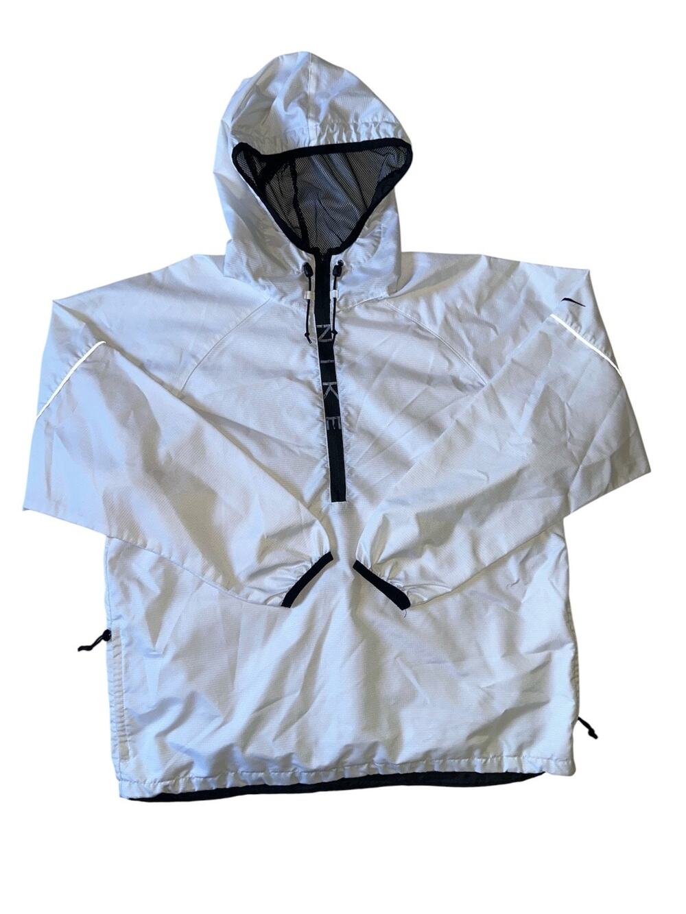 Vintage 90s Y2K Nike Half Zip Anorak Windbreaker Rain Jacket Men's L White